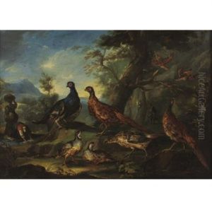 Game Birds In A Landscape With Washerwomen Beyond Game Birds In A Landscape With Washerwomen Beyond