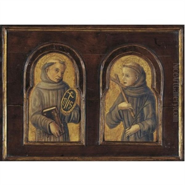 San Bernardino (+ A Franciscan Monk; Pair) - view 1