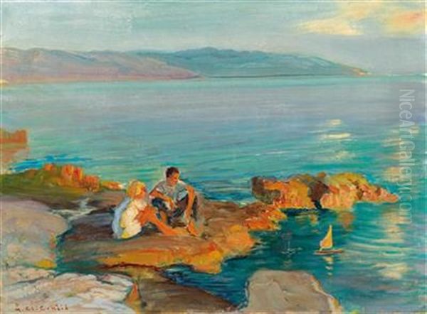 Children On The Beach - view 1