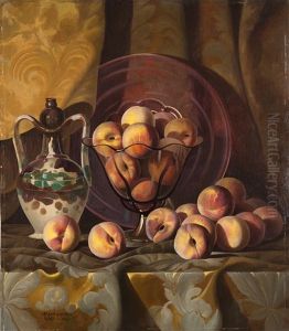 Composizione Con Pesche E Vasi by Bruno Croatto