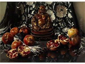 Stillleben Mit Granatapfeln by Bruno Croatto