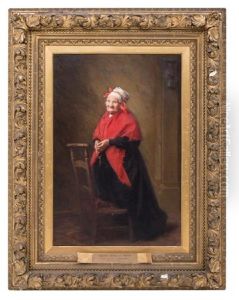 Peasant Woman At Prayer by Andre-Antoine Crochepierre