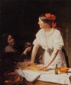 Preparing The Apple Pie by Andre-Antoine Crochepierre