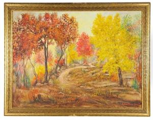 Autumn Path Through The Woods