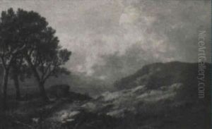 Hunter At Storm King Mountain by John Denison Crocker