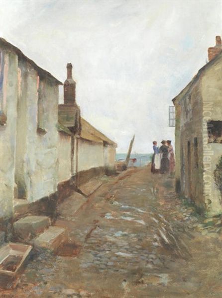 A Fishing Village Street Scene - view 1