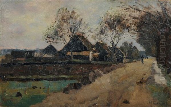 Norddeutsche Landschaft Mit Bauernhausern - view 1