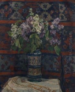 Stilleben Mit Flieder by Paul Eduard Crodel