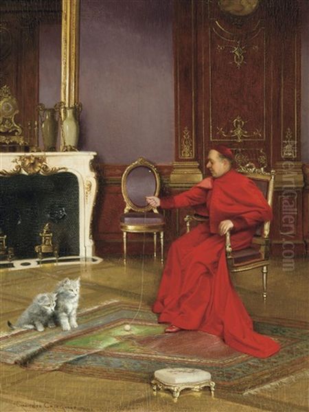 The Cardinal And The Kittens - view 1