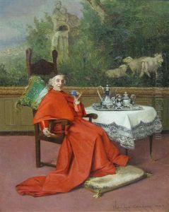 Reading A Document And Time For Tea by Georges Croegaert