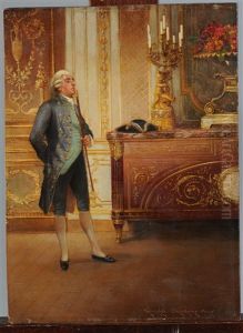 Gentilhomme Dans Les Salons De Versailles by Georges Croegaert