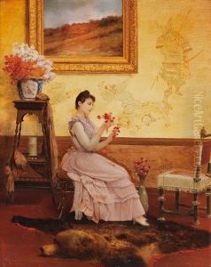 Jeune Femme Composant Un Bouquet Jeune Femme Composant Un Bouquet