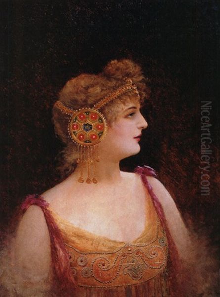 Portrait Einer Jungen Dame Im Profil - view 1
