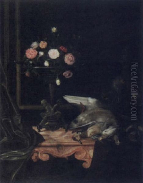 Still Life With Game And A Compote Of Flowers - view 1