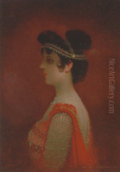 Portrait Of A Lady In An Empire Dress - view 1
