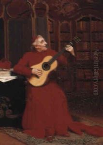 A Cardinal Playing The Guitar
