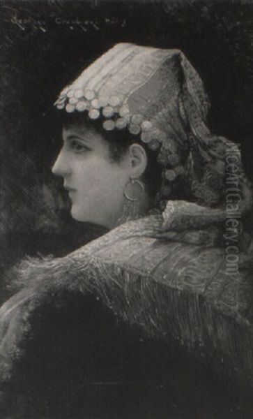 Young Woman In Oriental Costume - view 1
