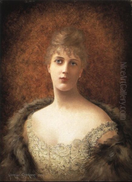 Portrait Of A Lady In Lace Dress - view 1
