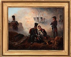 Battle Szene by Ernest Crofts