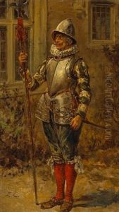 On Guard (+ The Meeting Place; Pair) by Ernest Crofts