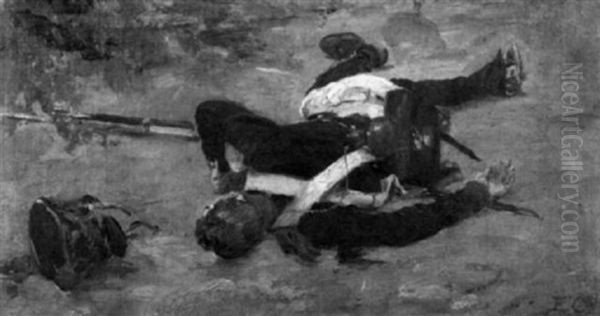 Fallen Soldier Of The Imperial Guard, Waterloo - view 1