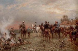 Napoleon Med Stab - Faltlager by Ernest Crofts