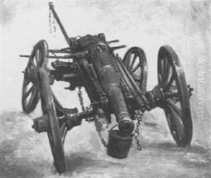 A French Cannon And Its Limber by Ernest Crofts