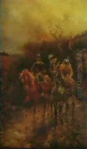 Roundheads Returning From A Raid