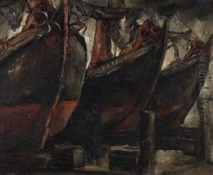 Fischerboote Im Hafen by Jos Croin