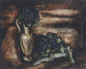 A Still Life With Flowers In A Vase by Jos Croin