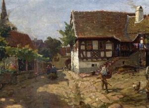 Dorfstrase Im Sommer by August Croissant