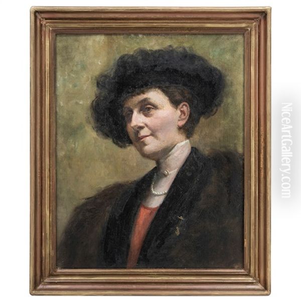 Retrato De La Vizcondesa Marie Louise Gabrielle Le Canu De Lajonquiere De Bray Con La Medalla De La Croix De Guerre - view 1