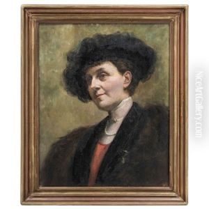 Retrato De La Vizcondesa Marie Louise Gabrielle Le Canu De Lajonquiere De Bray Con La Medalla De La Croix De Guerre