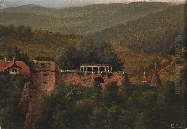 View Of The Geiersburg In The Erzgebirge - view 1