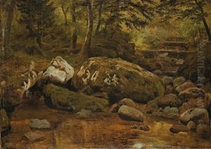 Stream Near Ilsenburg by Georg Heinrich Crola
