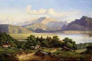 Grosse Landschaft Am Inn, Mit Blick Auf Kufstein Und Das Kaisergebirge