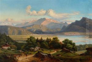 Grosse Landschaft Am Inn Mit Blick Auf Kufstein Und Das Kaisergebirge