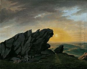 Sonnenuntergang Im Harz by Georg Heinrich Crola
