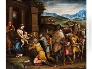 Anbetung Der Konige In Bethlehem by Giulio Croma