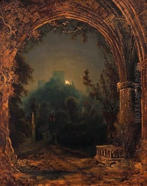 Durham Castle By Moonlight - view 1