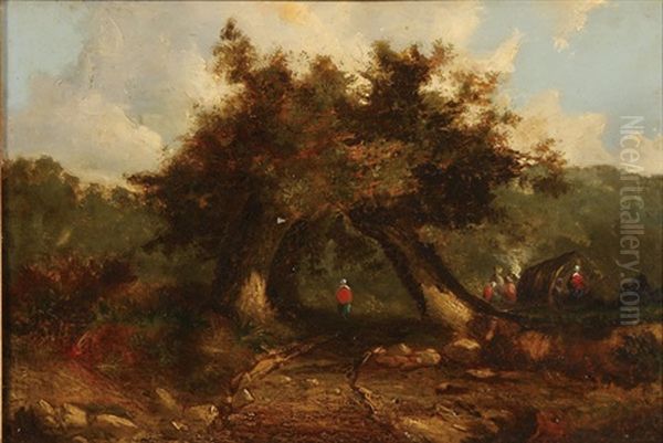 Landscape With Figures Beneath Trees - view 1
