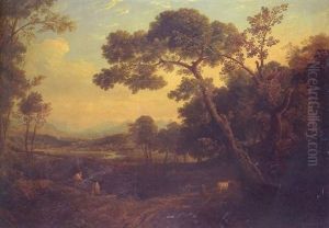 Paysage Avec Paysan Rentrant Son Troupeau by John Crome the Elder
