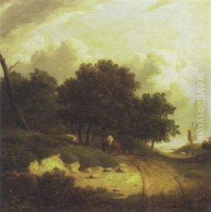 Rustics On A Country Road by John Crome the Elder