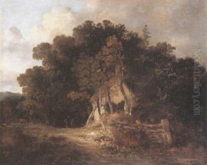 Wooded Landscape With Cottage, Near Norwich by John Crome the Elder