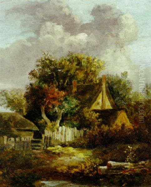 A River Landscape With A Cottage - view 1