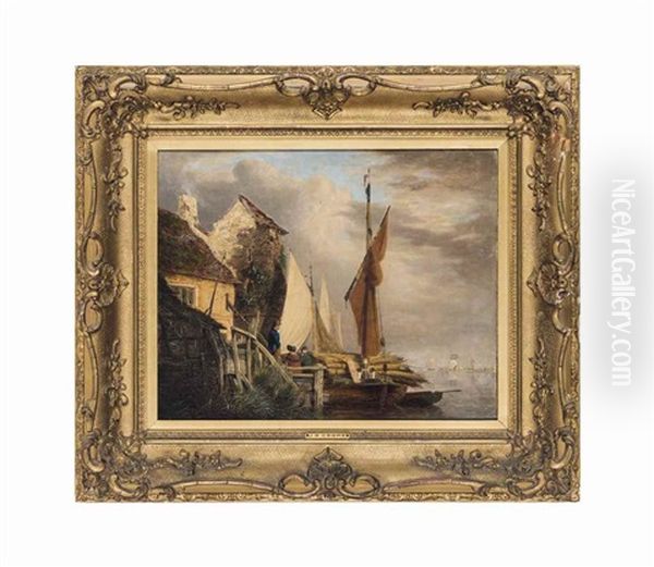 A Norfolk Mill With A Sailing-barge - view 1