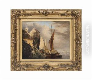 A Norfolk Mill With A Sailing-barge