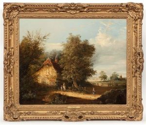 A Fishing Village (+ The White Goose; 2 Works) by John Berney Crome