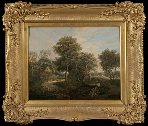 Figure In A Wooded Glade - view 1