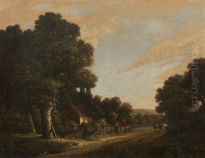 Figures On A Path In A Country Landscape thumbnail